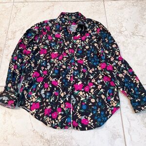 Ralph Lauren Black Floral Button Down Shirt